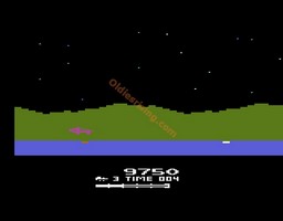 une photo d'Ã©cran de Moon Patrol sur Atari 2600